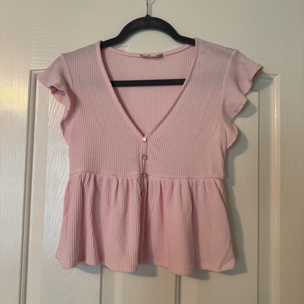 Altar'd State Soft Pink Knit Top